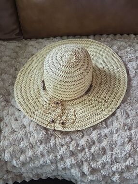 Women’s Wide Brim Straw Sun Hat - Cream